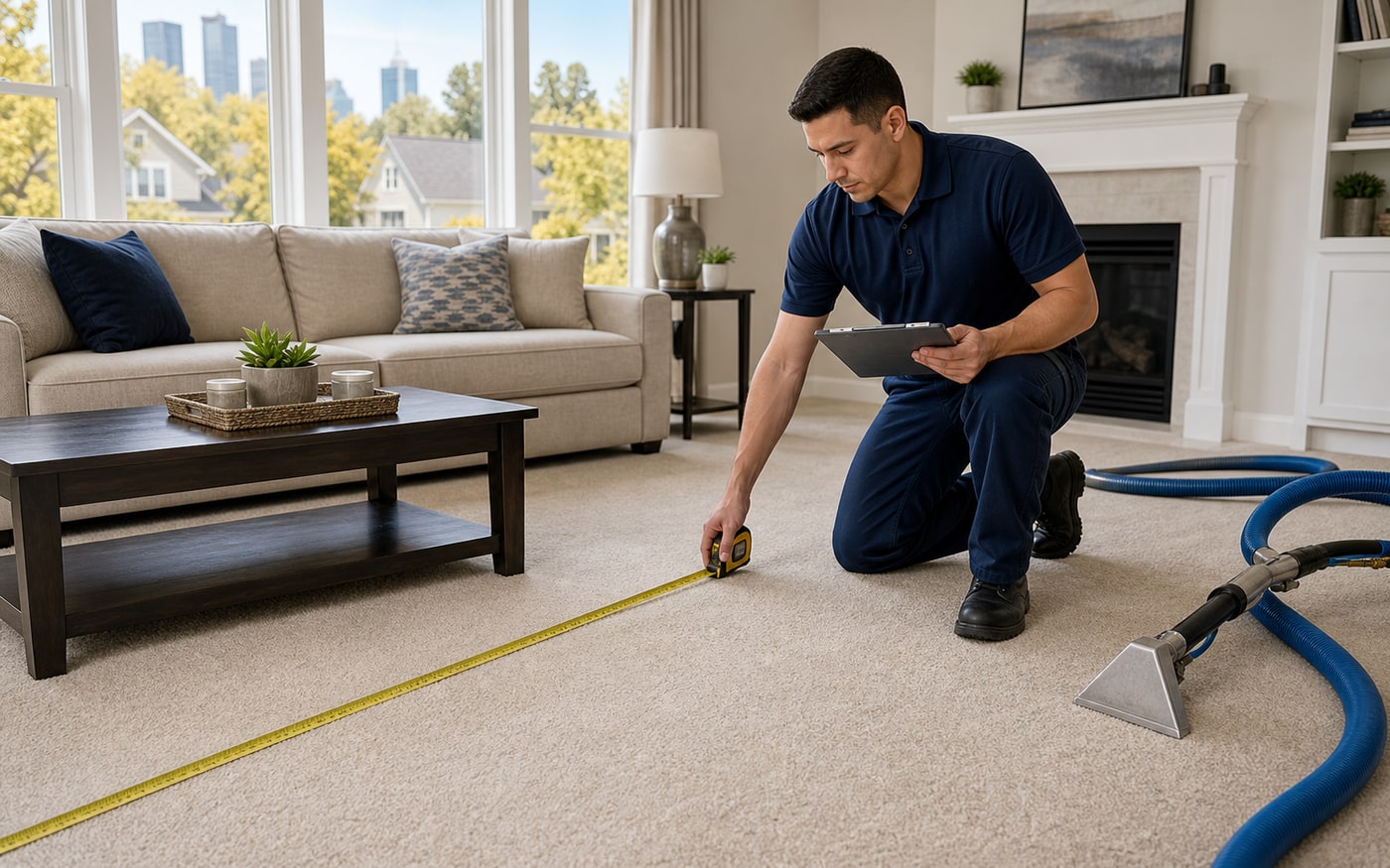 Professional carpet cleaning in a Raleigh, NC home