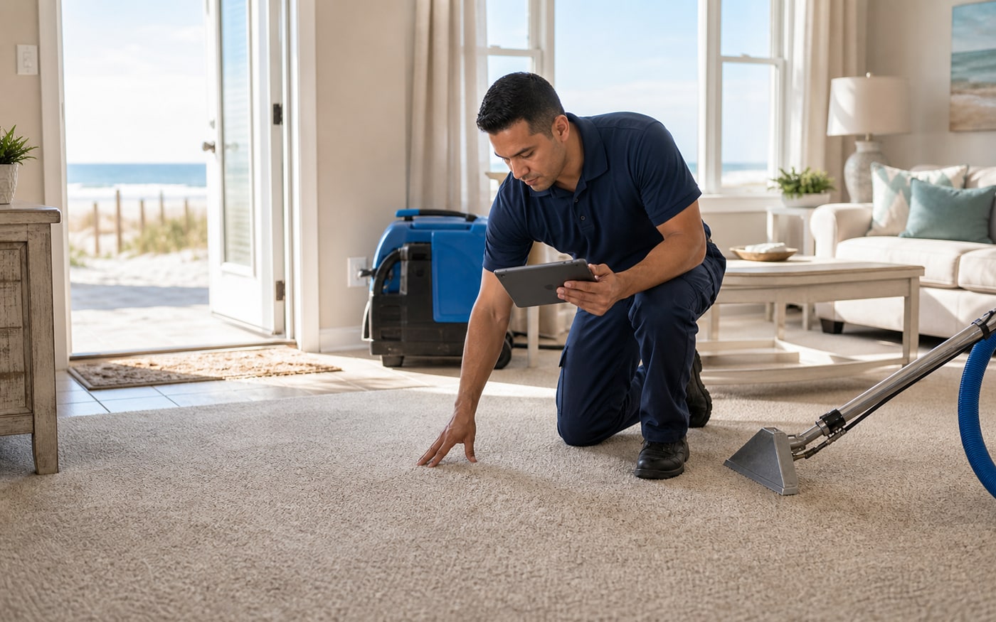 Professional carpet cleaning in a Virginia Beach home