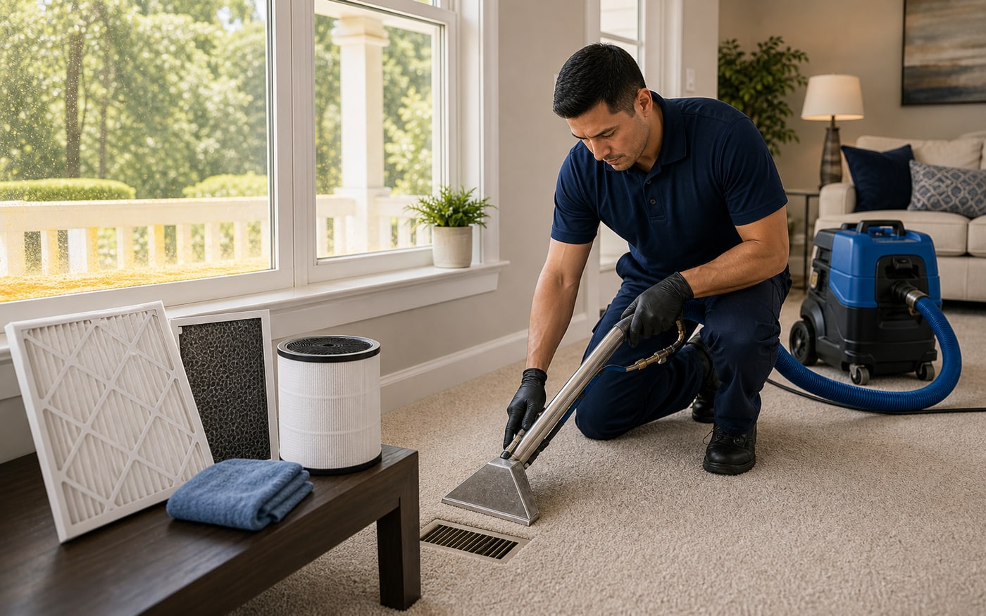 Clean home air vent for better indoor air quality in Raleigh