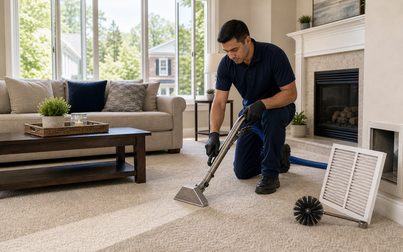 Clean home air vents for better indoor air quality