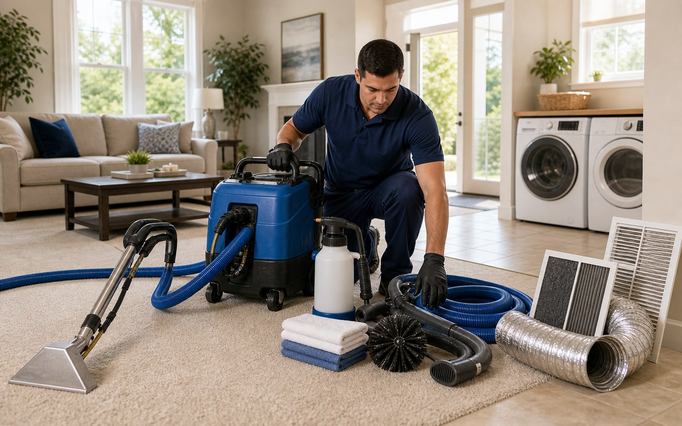 Spring cleaning a fresh, bright home